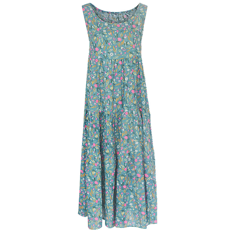 Robes pour femmes 2026, été, florales, sans manches, amples, longues, bohèmes, décontractées, fines, robes longues, vêtements pour femmes, vestidos