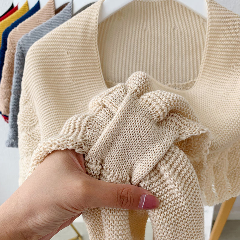 Hiver plus chaud couleur unie Blouse couverture épaule Cape coréenne faux colliers noué écharpe épais silencieux femmes tricoté châle écharpe