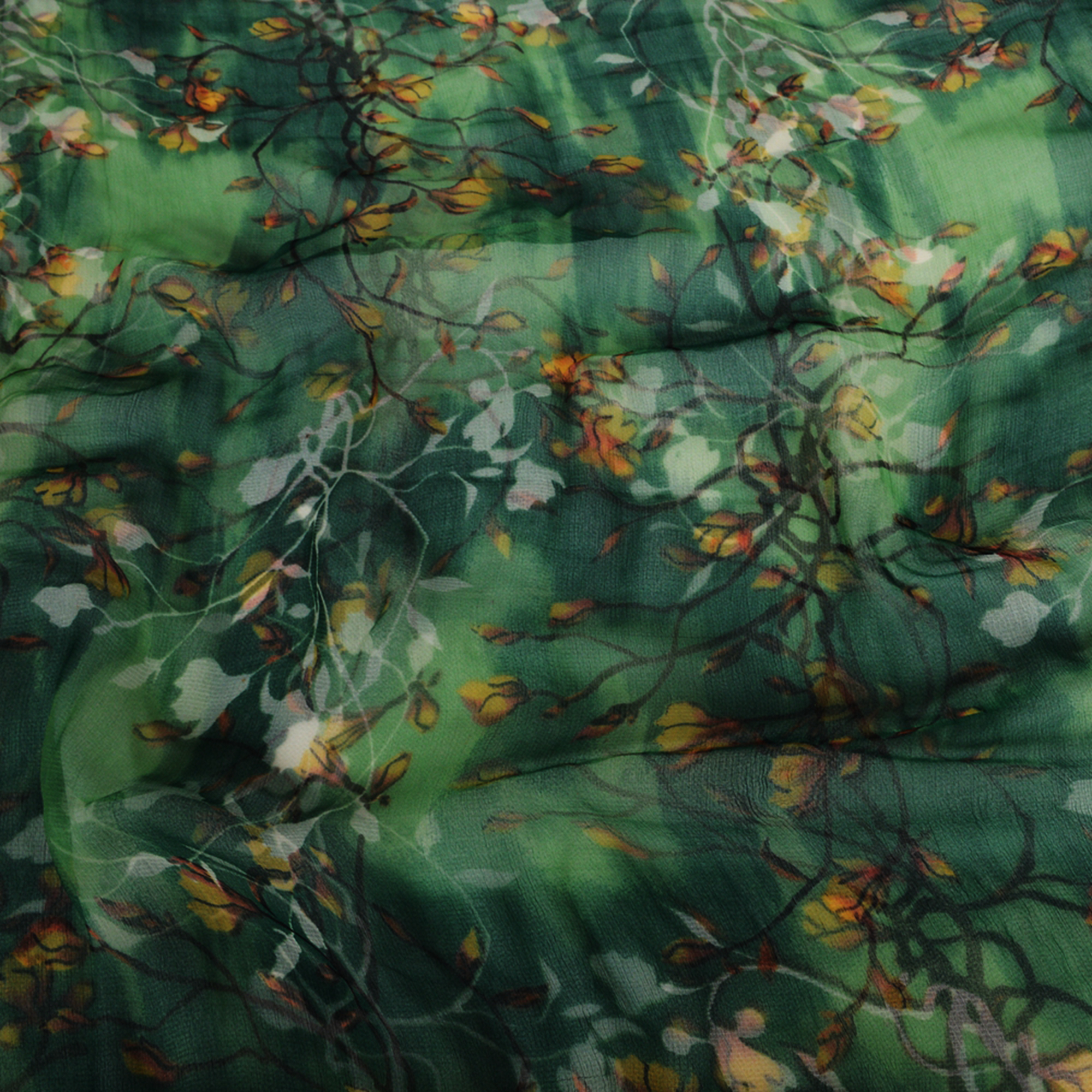 [BYSIFA] vert Jade véritable soie longue écharpe pour les femmes élégant Magnolia Design marque 100% soie cou foulards enveloppes pour printemps automne