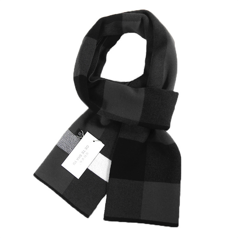 Marque de créateur hommes cachemire Plaid écharpe chaud foulard classique treillis homme affaires foulards enveloppes mode mâle Bufandas châles