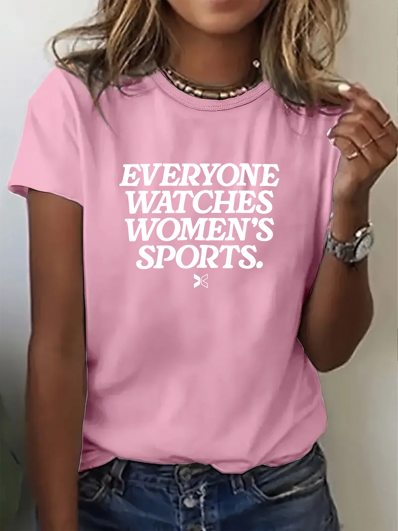 T-shirt de sport à manches courtes pour femmes, décontracté, à col rond, imprimé, à la mode, été