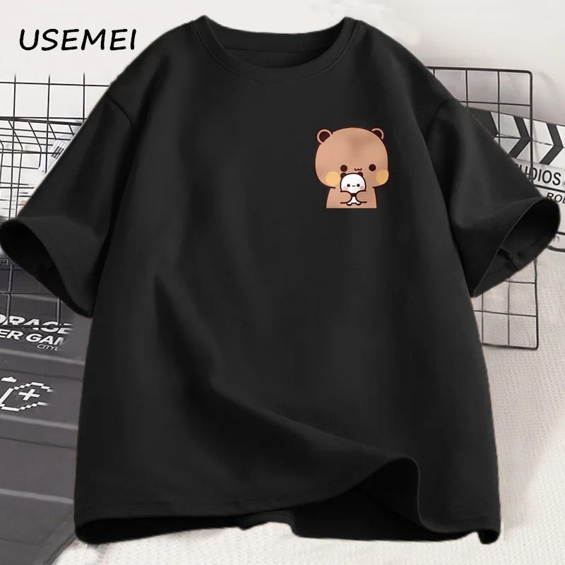 Panda ours Bubu Dudu et leurs bébés T-shirt mode drôle Couple T-shirt femmes hommes mode décontracté à manches courtes t-shirts vêtements