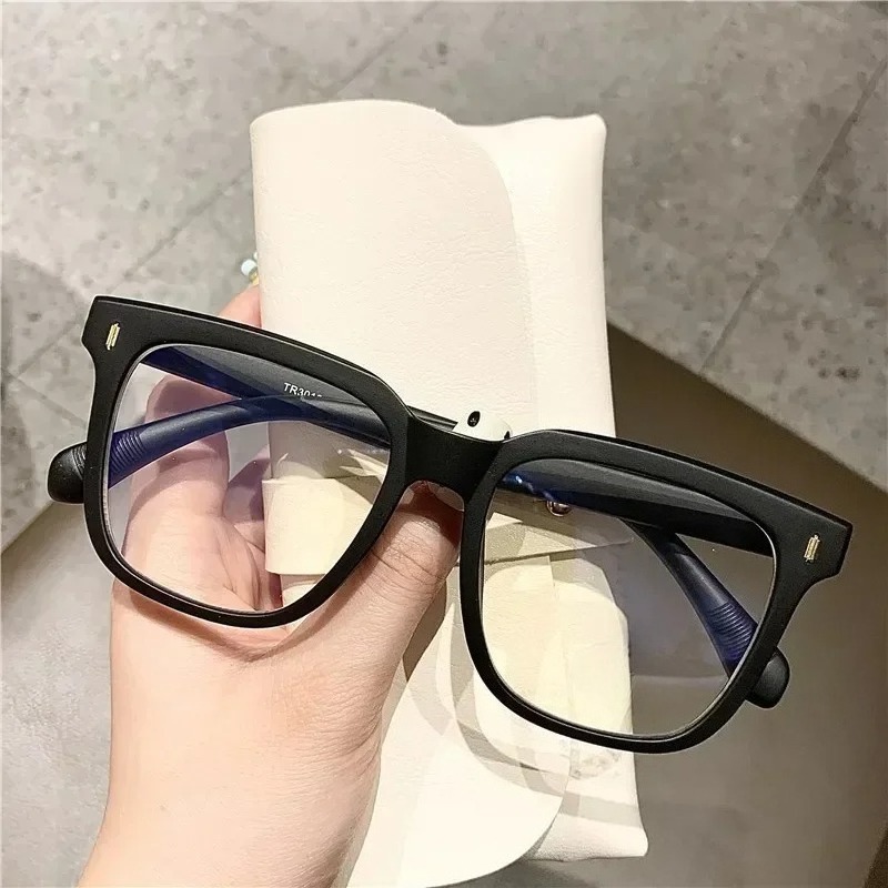 Lunettes de myopie anti-lumière bleue à monture carrée pour hommes et femmes, lunettes de protection des yeux, lunettes optiques, lunettes moins, mode rétro