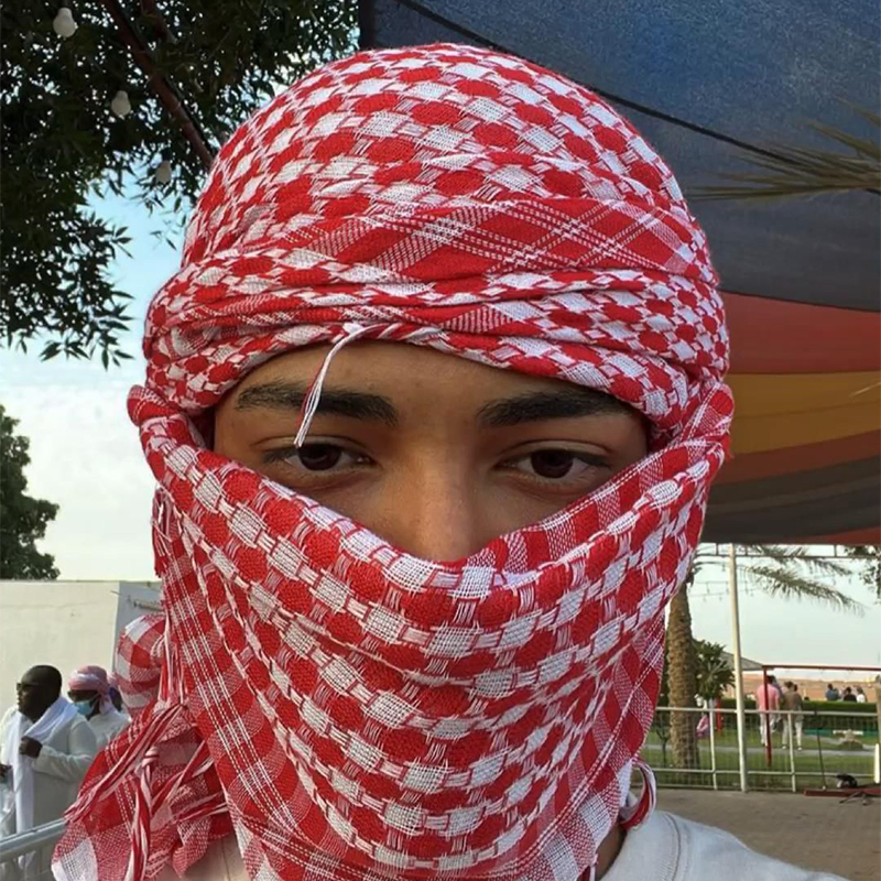 Ethnique Keffiyeh foulard à franges Arafat Hijab Shemagh écharpe arabe visage couverture anti-poussière bandeau musulman arabe Bandana châle
