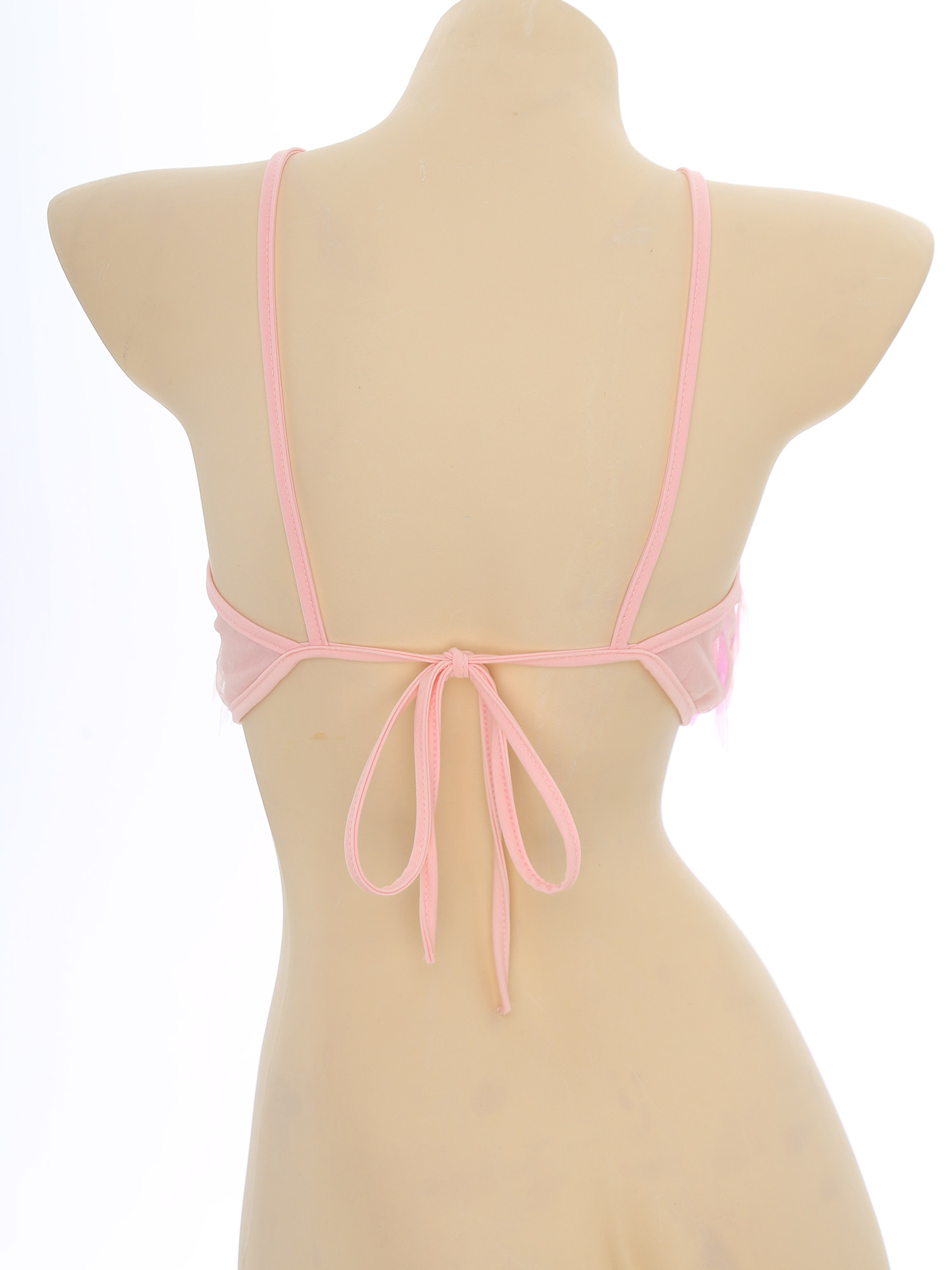 Soutien-gorge à franges à paillettes brillantes, Mini débardeur Sexy à lacets, Camisole pour femmes, danse, boîte de nuit, haut court, gilets, Bralettle Clubwear