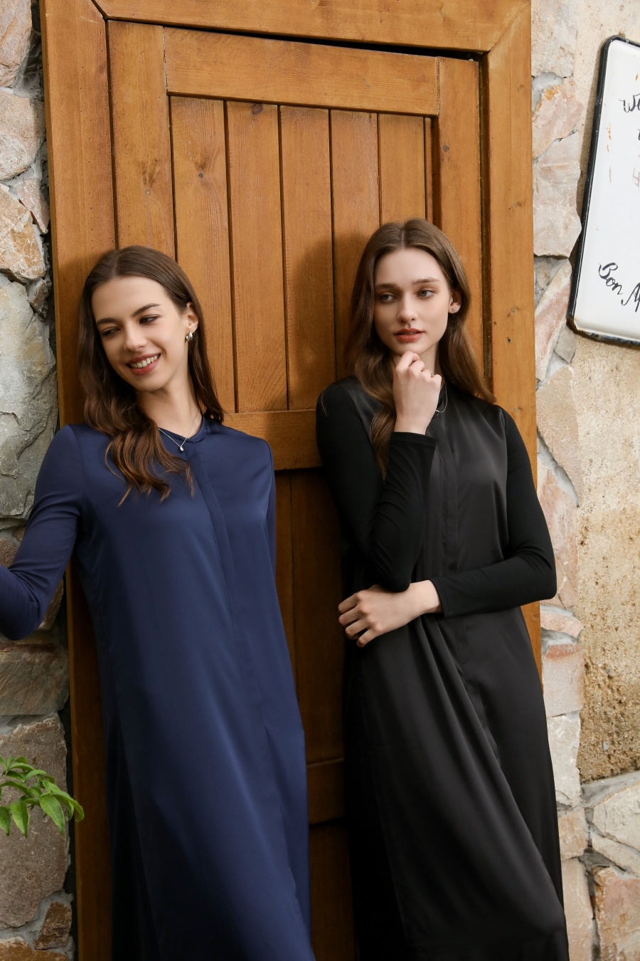 Robe en satin mat clair AS 2025 + robe femme super confortable à manches modales Jersey