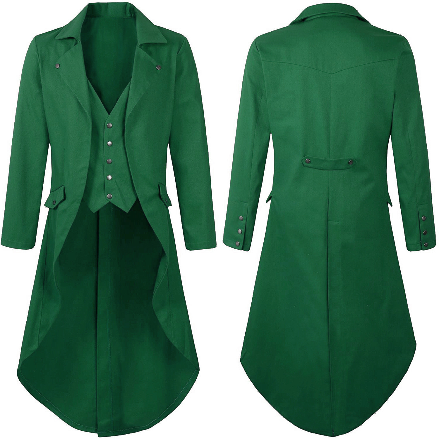 Nouvelle veste de queue-de-pie médiévale vintage pour homme 2025, manteau mi-long à manches longues, veste de soirée formelle pour Amazon