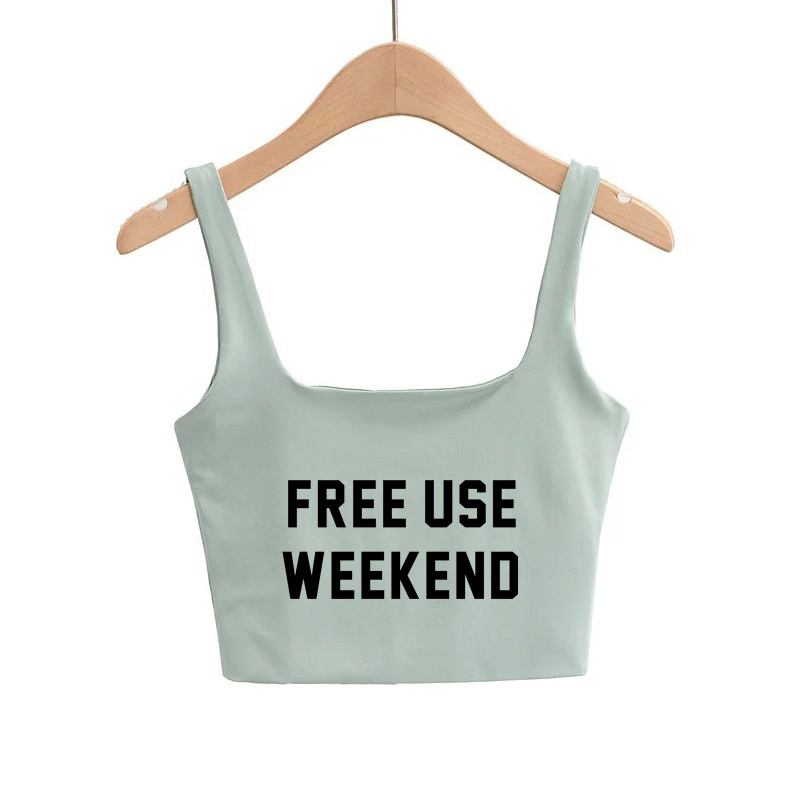 WEEKEND-Débardeur moulant pour femmes, vêtement sexy, moulant, double couche, bonne qualité