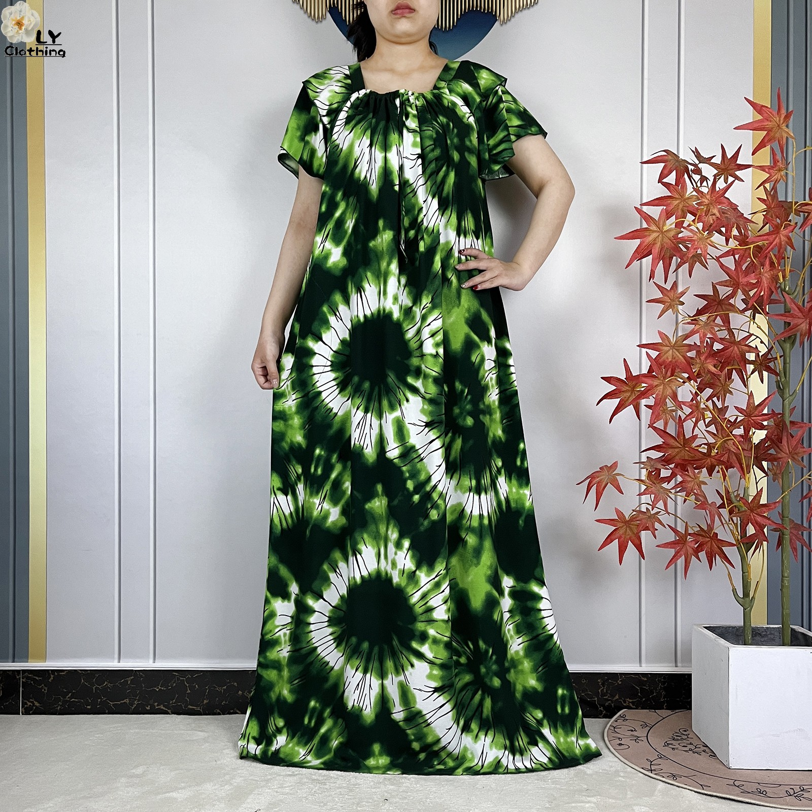 Nouvelle Robe Élégante de Dubaï, Robe d'Été à Manches Courtes, Col Bateau, Ample, Boubou Maxi, Robe Dashiki Islamique pour Femme, Vêtements Africains Abaya