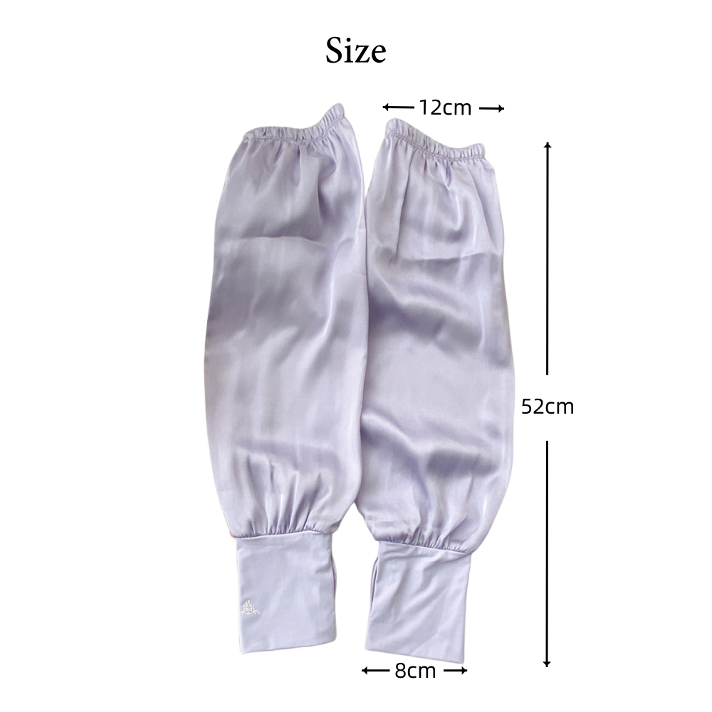 Manchon de protection solaire en soie glacée pour femme, ample, pour le cyclisme, le tennis et les activités sportives en extérieur, anti-UV, anti-brûlure solaire
