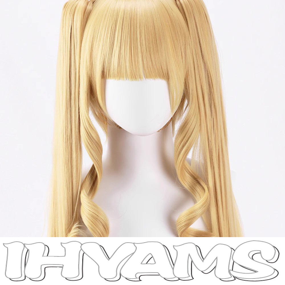 Perruques synthétiques longues bouclées dorées 100cm, perruques Cosplay Reiner Rubin, Heat 02/10/2018