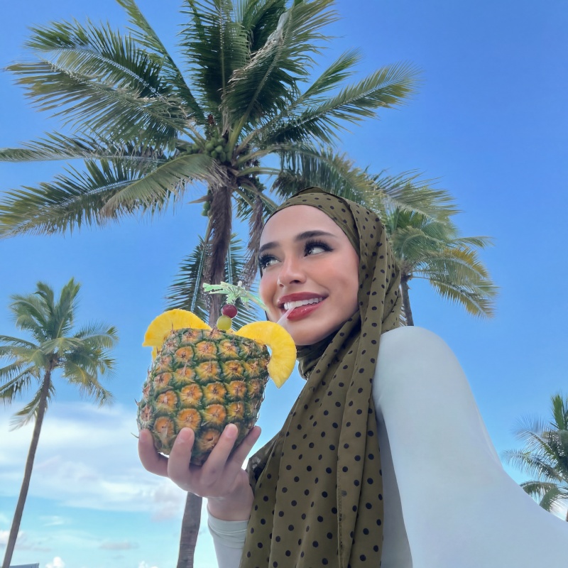 Hijab musulman tendance, foulard classique à pois, bandana doux et respirant, couvre-chef polyvalent pour le bureau, le travail, le shopping et le quotidien