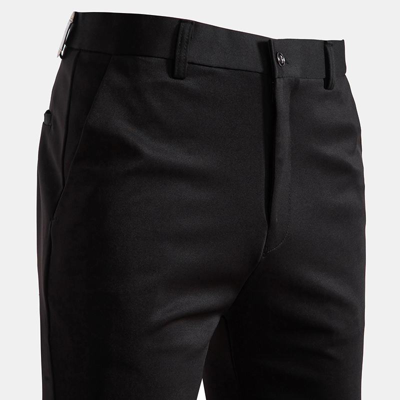 Pantalon kaki élastique pour hommes, coupe cintrée, décontracté, costume classique à la mode, pantalon de sport, printemps et été