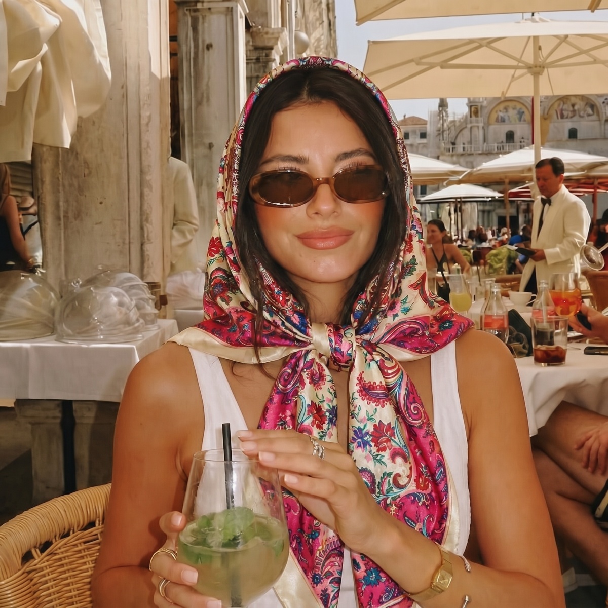 Nouveau Foulard Carré en Soie Imprimé 90cm pour Femme, Bandeau, Hijab en Satin, Bandeaux pour Cheveux, Écharpe, Bandana