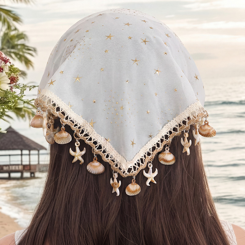 1/2 pièces/ensemble de bandeaux pour cheveux en forme d'étoile de mer et de coquillage – Bandeau élastique à thème plage pour un look bohème quotidien.