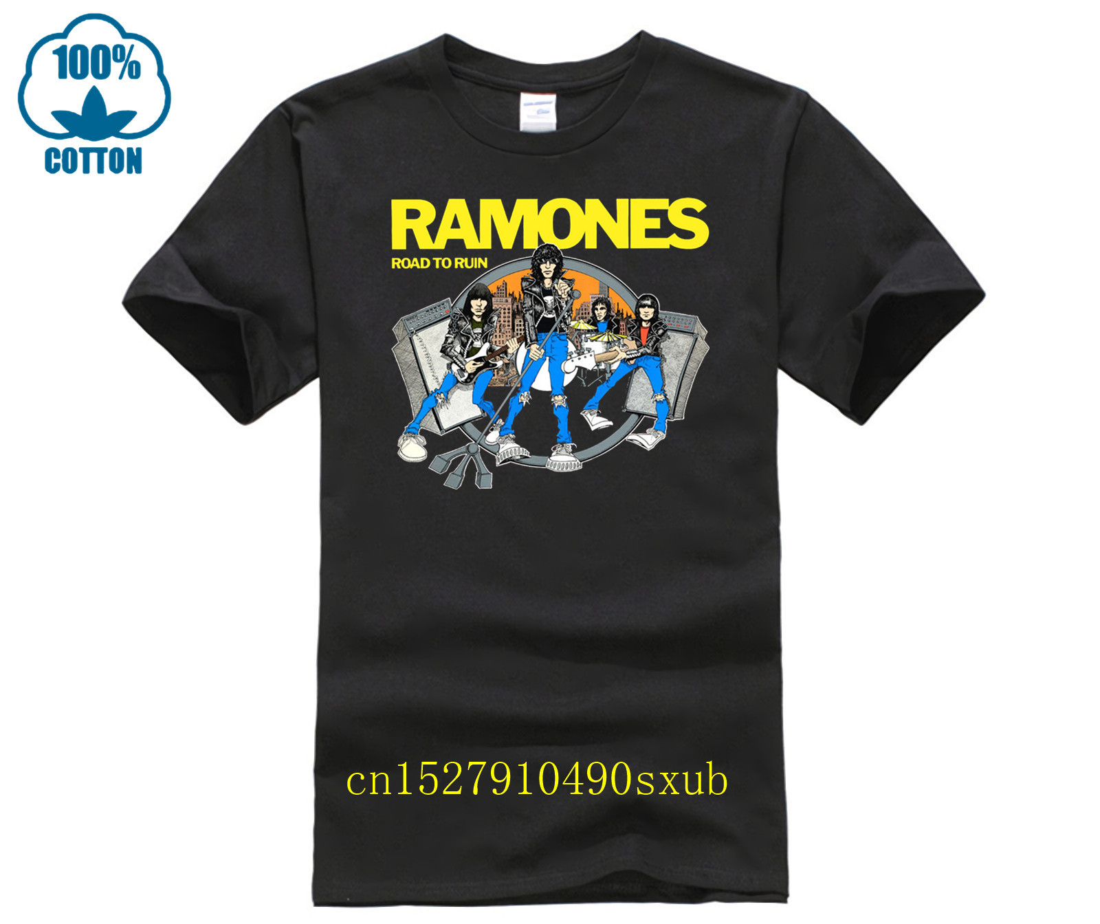 GILDAN t-shirt décontracté homme Ramones Nouvelle Mode 2017 Brandfashion Imprimer Slim Fit t-shirt O Cou Top Qualité COTON Tops Tees