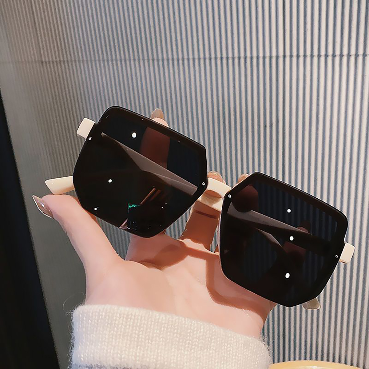 Lunettes de soleil Vintage à grande monture pour femmes et hommes, carrées de marque, rétro, lunettes de soleil polygone pour hommes et femmes ﻿ ﻿