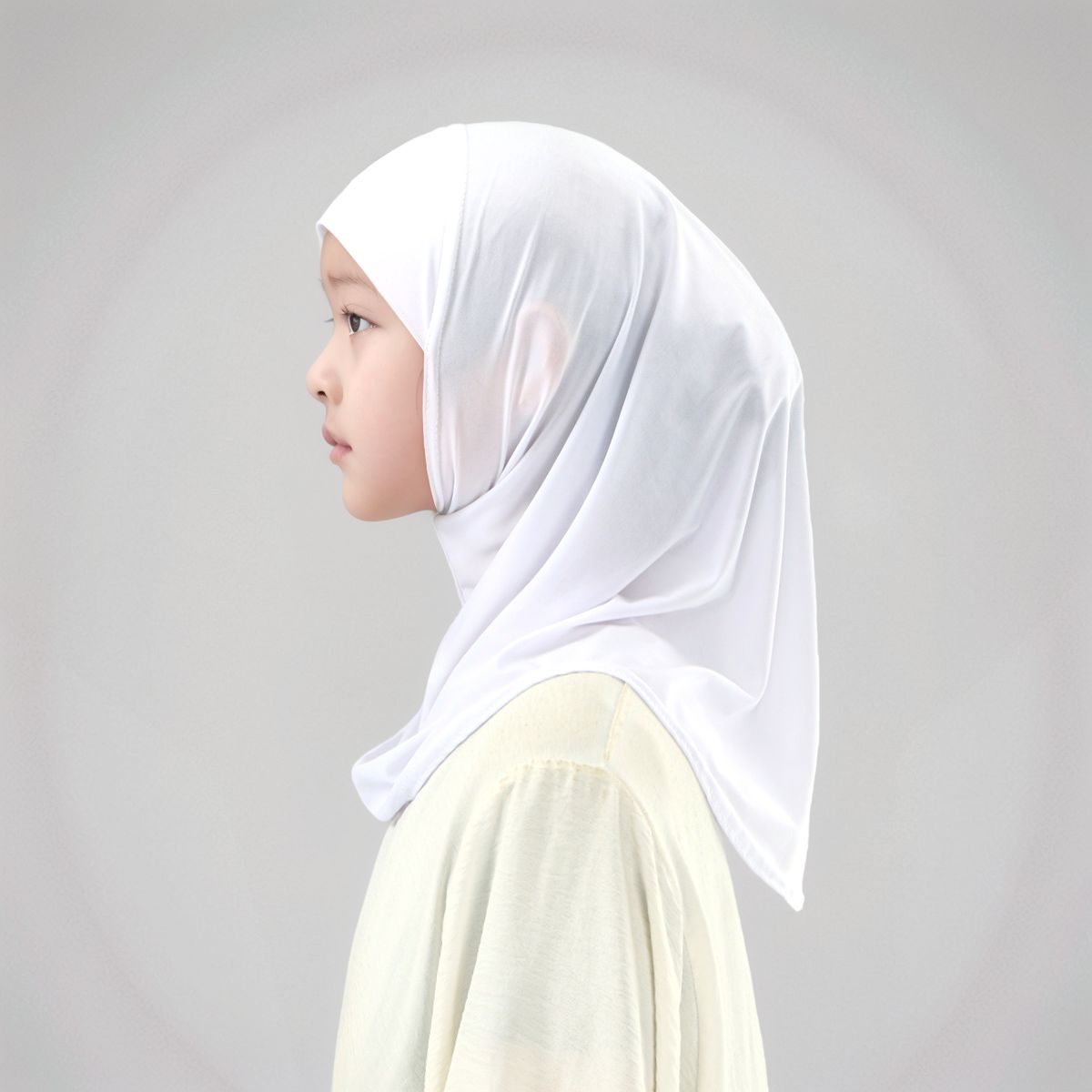 Hijab pour enfants musulmans, sous-hijab en coton modal uni pour filles, doux et extensible, pour la prière, turban malaisien, bandana, couvre-tête