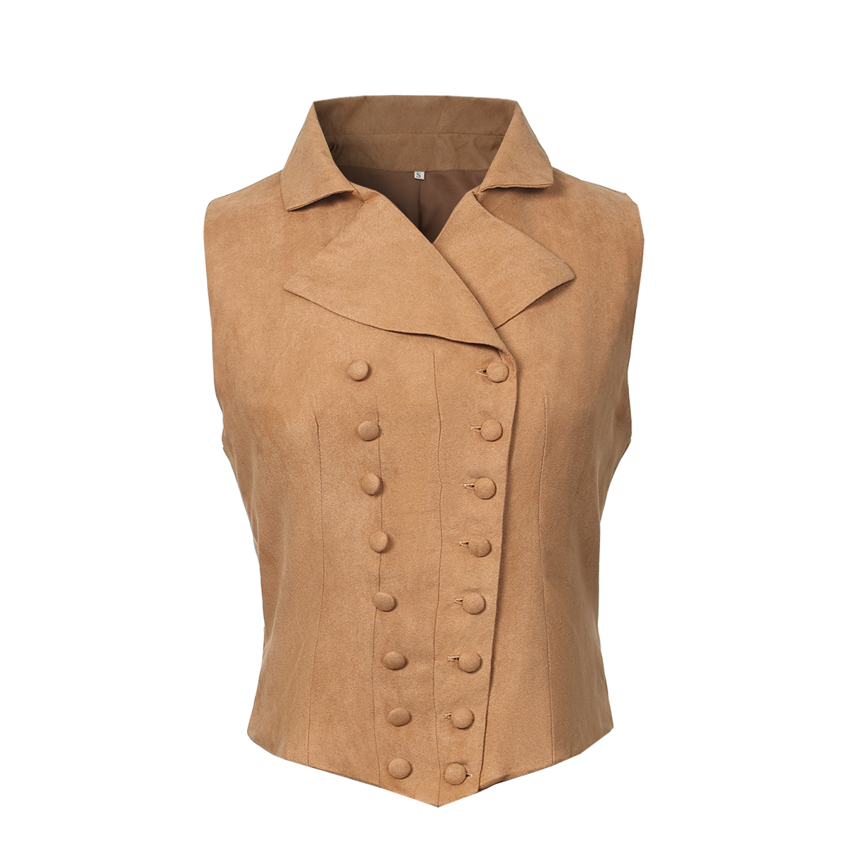 Gilet victorien pour femmes, Renaissance médiévale, col en v, Double boutonnage, Corset
