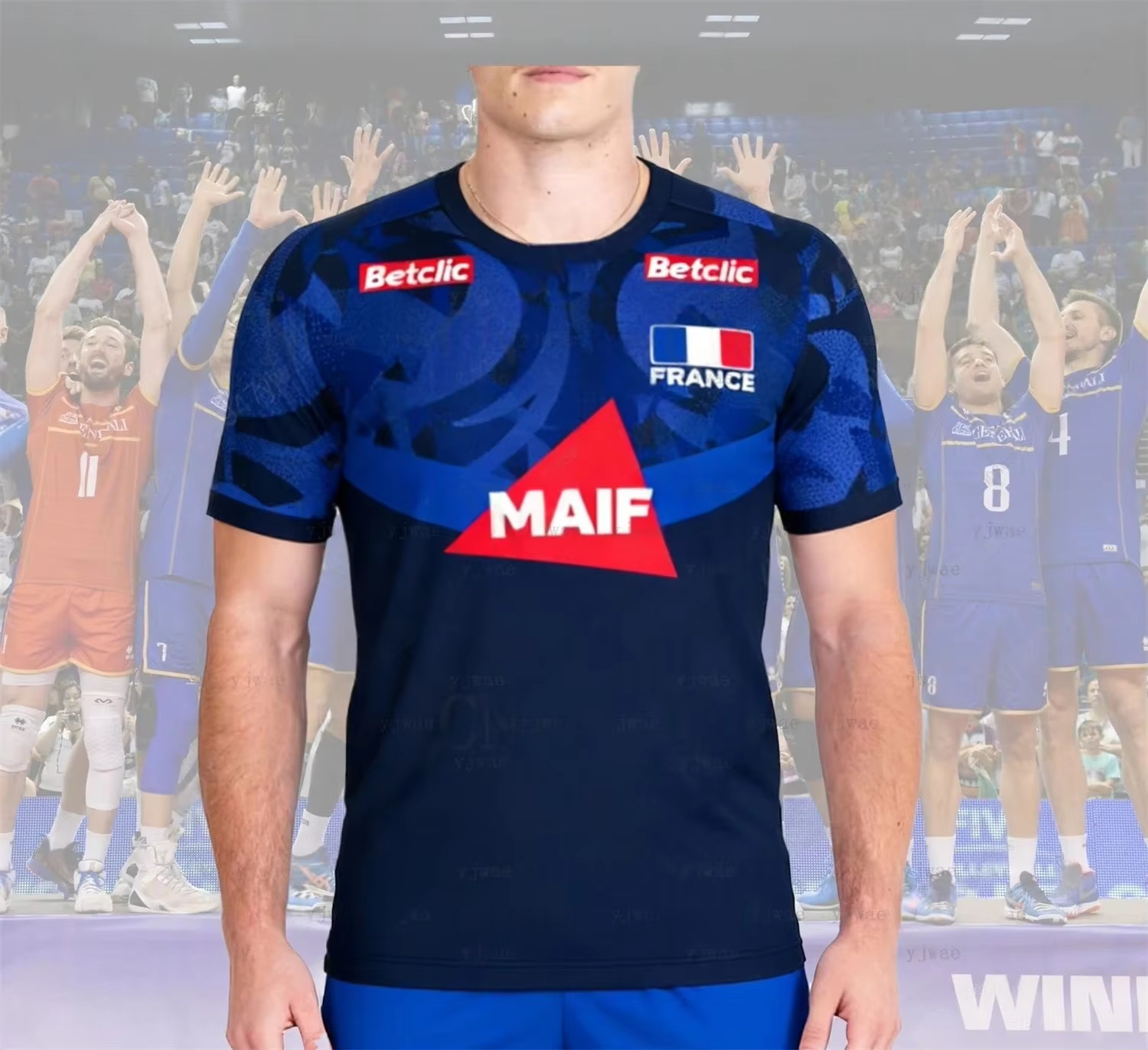 Nouveau Maillot de Volleyball 2026 – T-shirt d'Entraînement Respirant et à Séchage Rapide de l'Équipe Nationale de France – Vêtements de Sport pour Adultes