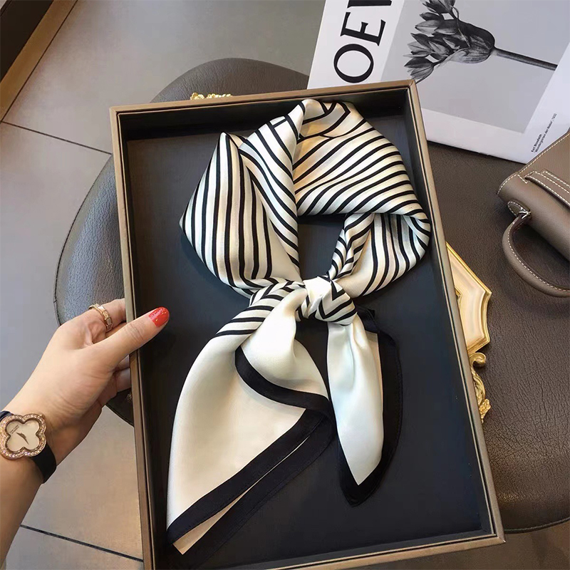 Foulard Carré Imprimé à la Mode pour Femme et Fille, Hijab en Satin, Bandana, Bandeau de Sauna Musulman, Bandeau de Cheveux, Châles Ronds