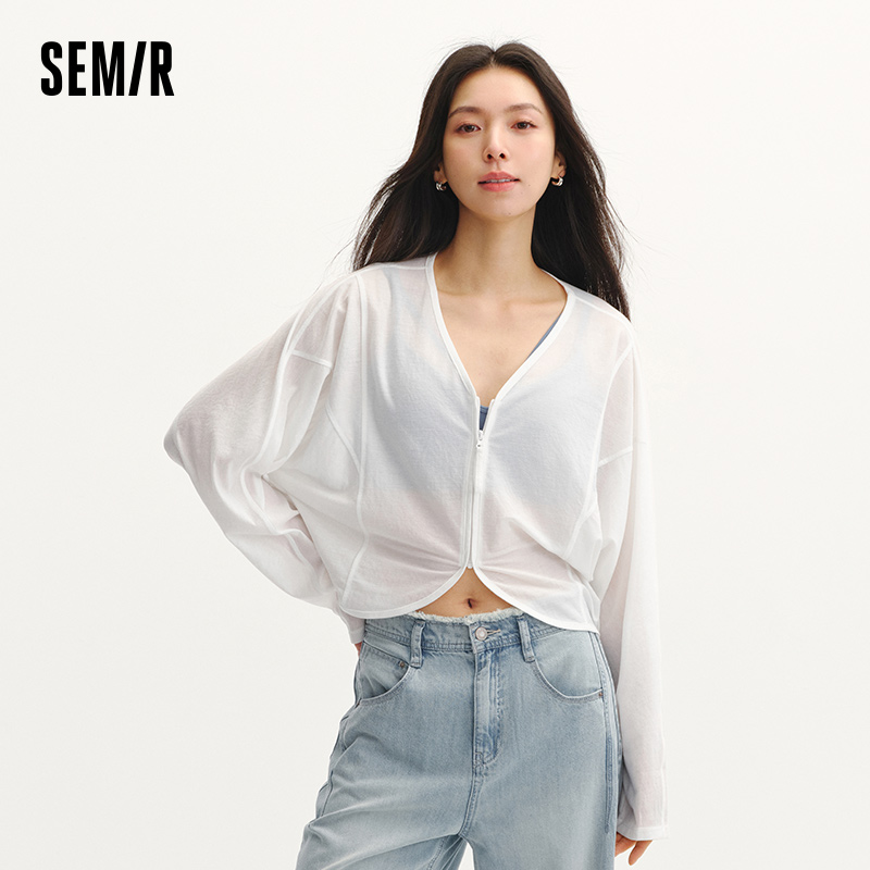 Veste pour femme Semir 2026, manches chauve-souris, col en V ample, style décontracté, polyvalente, douce