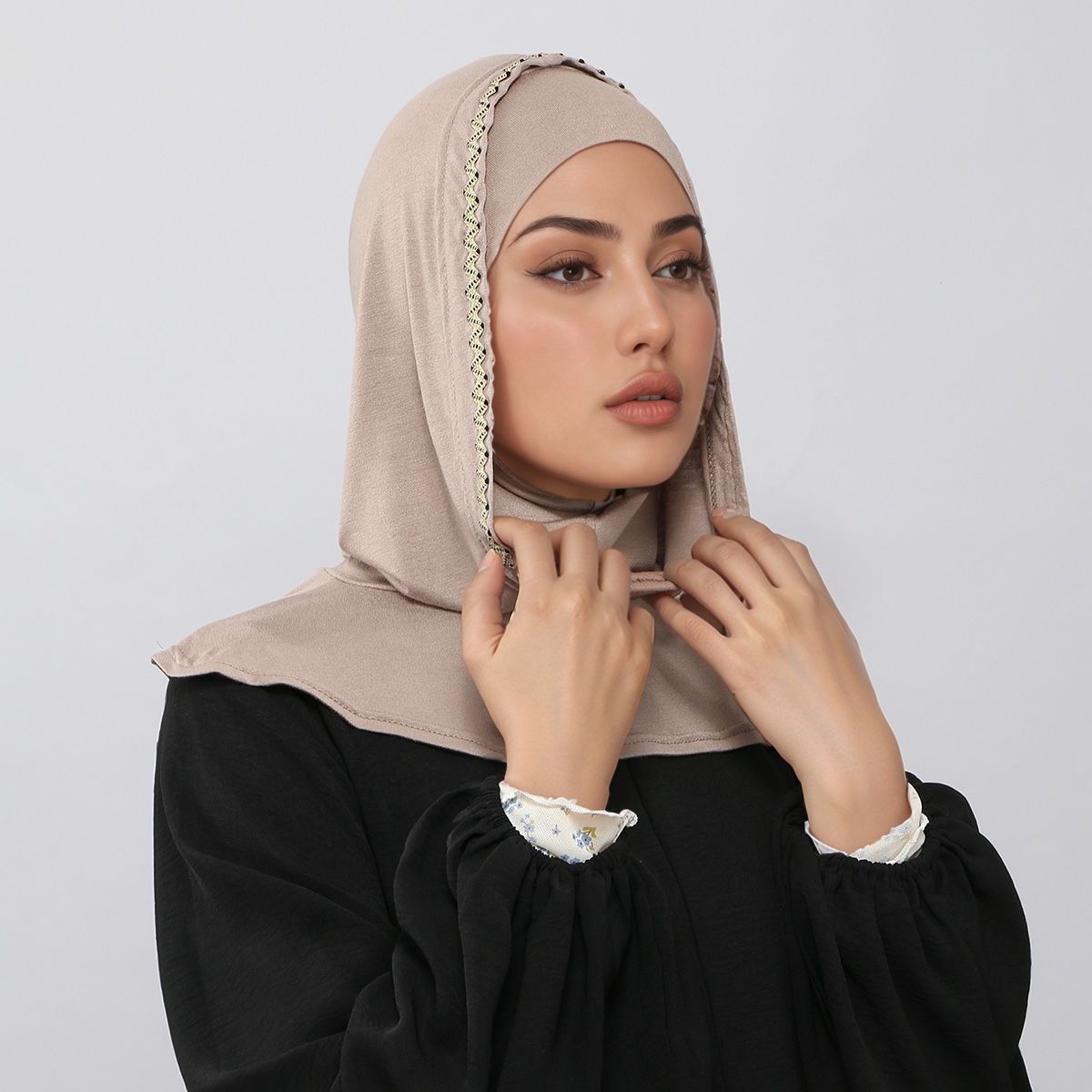 Bonnet instantané pour femmes musulmanes, double couche, sous-bonnet, hijab instantané pour le Ramadan, bonnet intérieur, turban élastique, bandana, bandeau doux