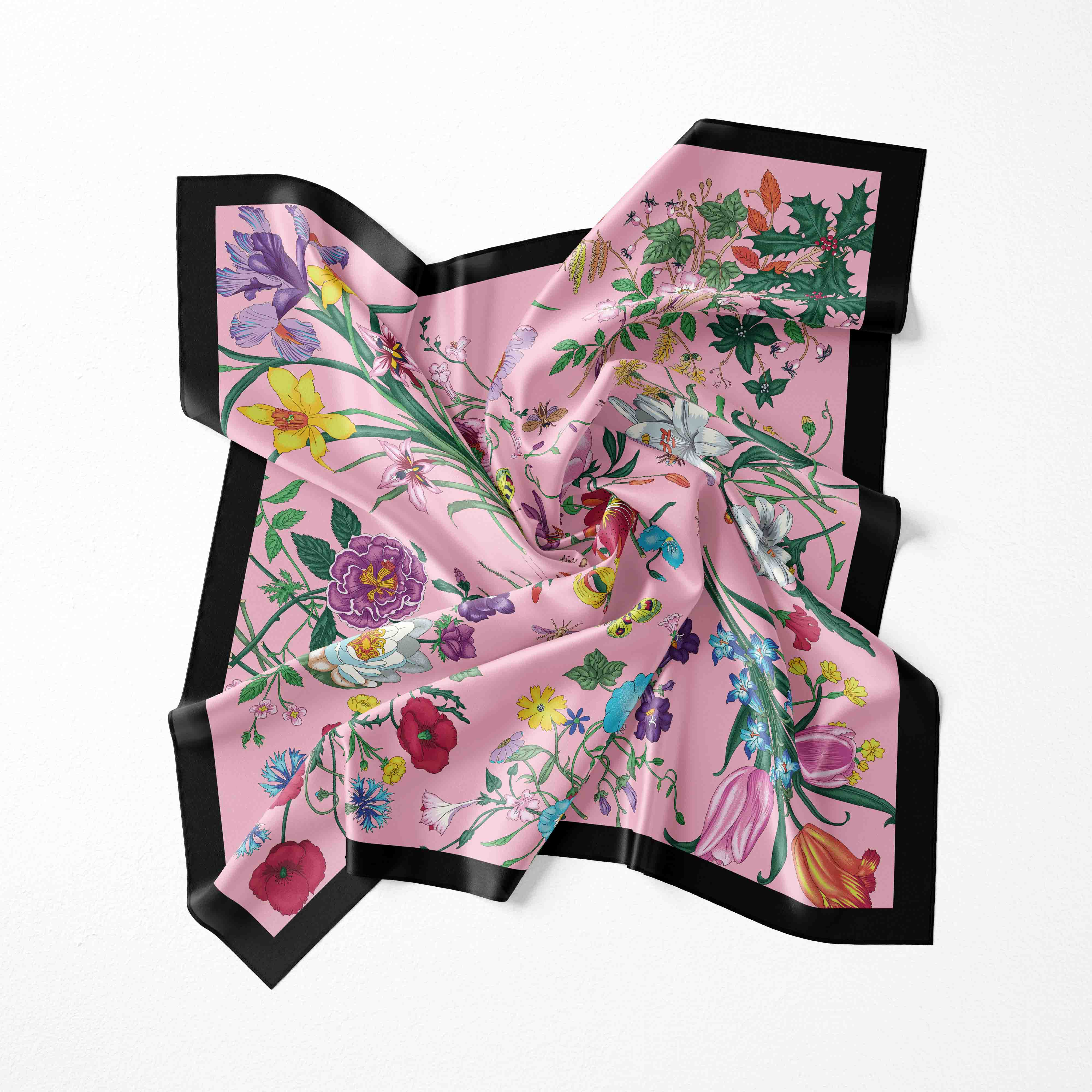 Écharpe carrée de 90x90 cm en laine pour femme, motif tendance 2026, châle chaud d'hiver, foulard de créateur, bandeau, hijab