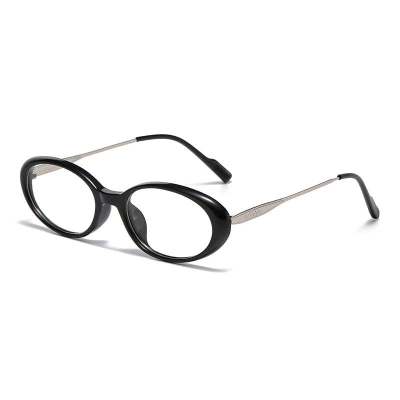 Lunettes de myopie à monture ovale pour hommes et femmes, photochromiques, pour voyage en plein air, jante épaisse, petite monture, Anti-lumière bleue