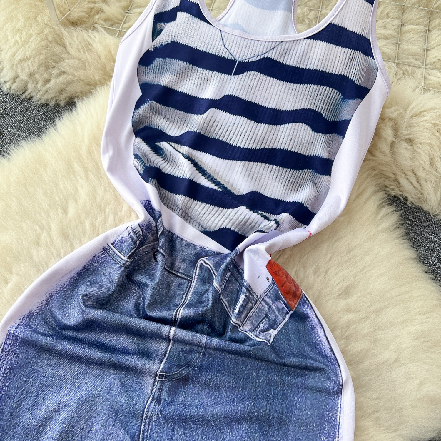Robe longue rayée imprimée à col rond pour femmes, mode d'été, précieux streetwear décontracté, style rétro, fibre mince, batterie con Maxi, tenues