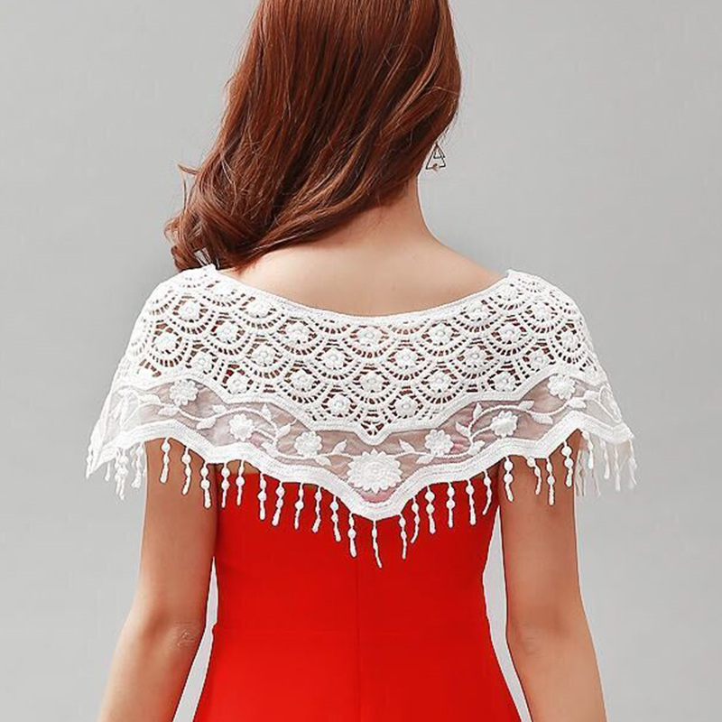 Châle en dentelle ajourée pour femme, idéal pour mariage, soirée, ou comme cape poncho, motif tournesol