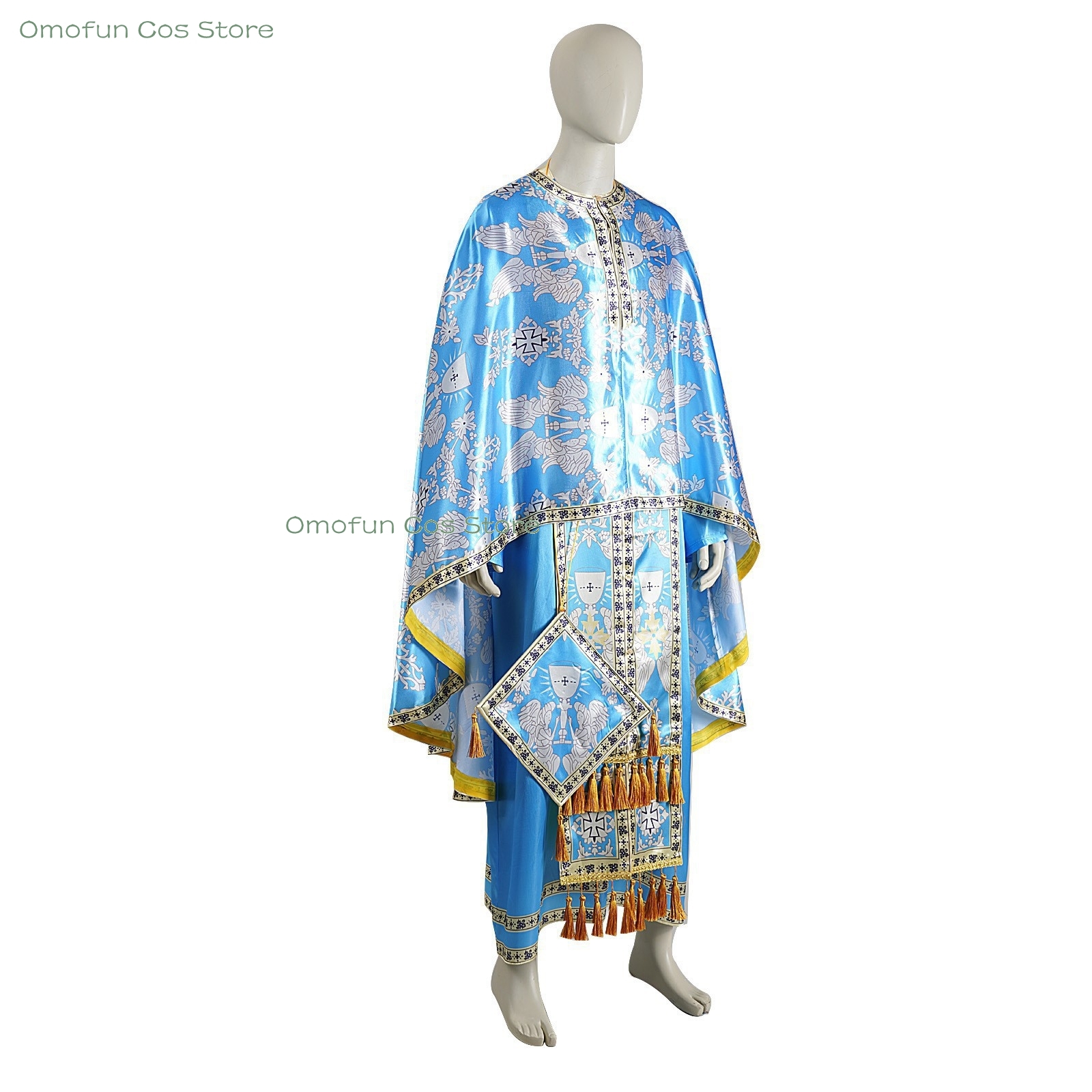 Robes de pasteur en gros Robes médiévales du moyen-orient Capes Costumes de cosplay Vêtements religieux Éléments croisés Couronne Tenue fantaisie