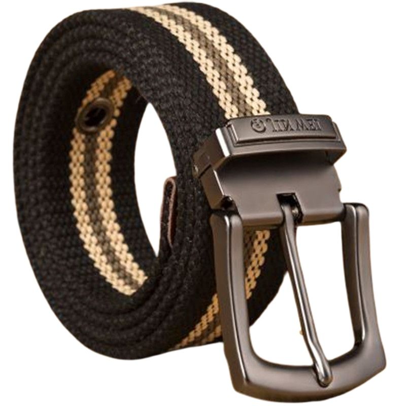Ceinture en toile pour hommes, tissée, décontractée, avec boucle ardillon, pour entraînement, 2022