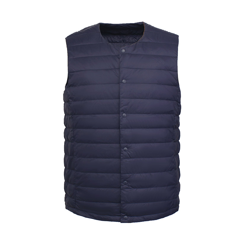 Gilet en duvet blanc pour homme, vêtement Ultra léger, manteau Portable sans manches, col rond, doublure chaude, hiver 90%