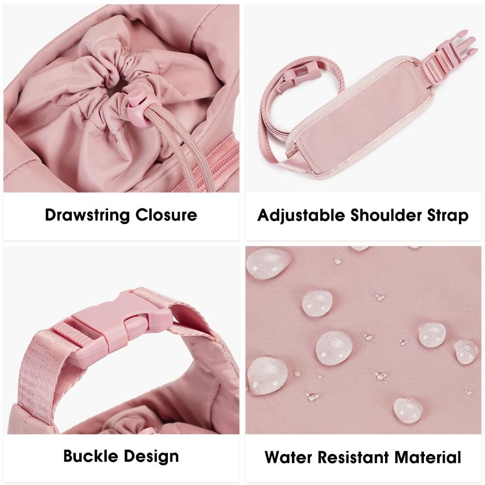 Sac de transport de bouteille d'eau avec sangles, sac à bandoulière réglable, accessoires de bouteille, bouteille d'eau et tasse de pique-nique de marche