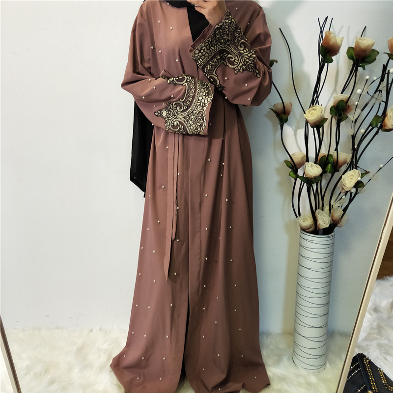 Caftan Abaya dubaï Kimono Cardigan musulman Hijab Robe Abayas pour femmes Robe Femme Caftan Marocain Qatar Islam vêtements