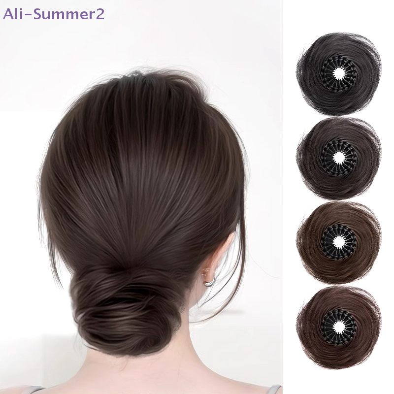 【Summer2】Chignon synthétique droit à clipser, extension de cheveux à clipser, postiche pour chignon ou queue de cheveux