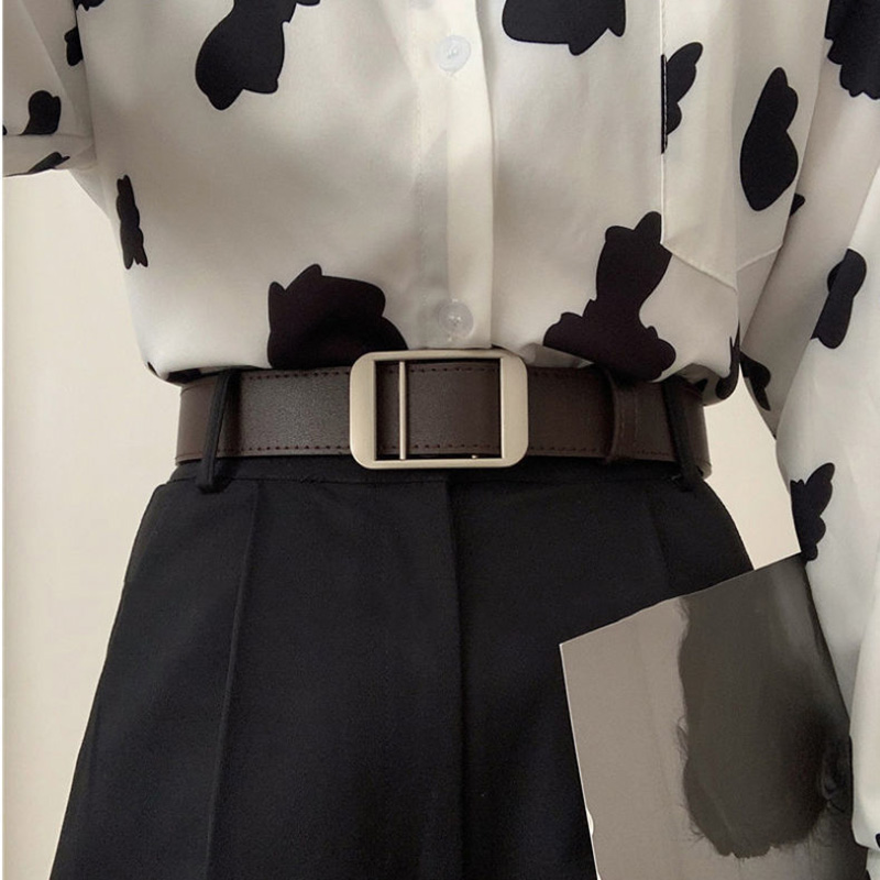 Ceinture en cuir PU non poreuse pour femme, jean imbibé, ceinture simple, environnement féminin, accessoires vestisens