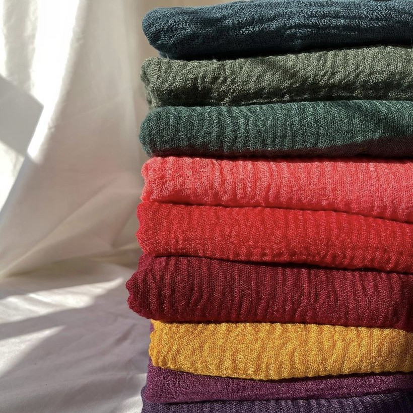 Écharpe longue unie en coton et lin pour femme, châle, hijab musulman, foulard doux, couvre-chef, pashmina