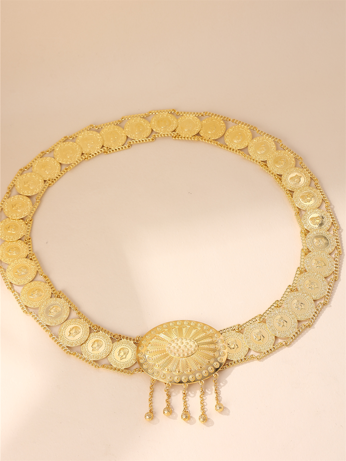 Ceinture caftan plaquée or 22 carats pour femmes, chaîne de taille arabe de Style turc, chaîne de corps pour Festival de Gala de mariage du moyen-orient, cadeau