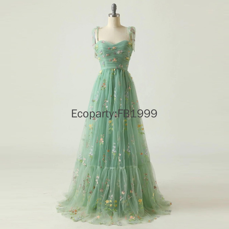 Robe de soirée élégante pour femmes, sangle en maille, fibre de dentelle, broderie, robe de banquet de Dubaï, robes de Rh, robe éducative féminine, nouveau, 2025