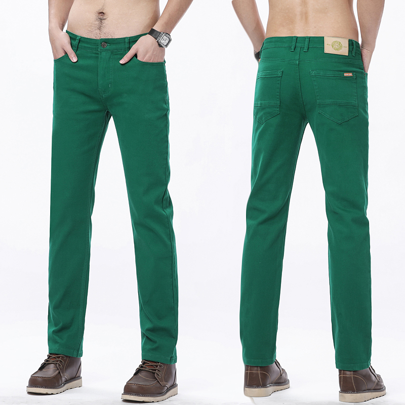 Jean en coton pour hommes, élastique, doux et confortable, pantalon décontracté, coupe droite, mode printemps-été, taille 28-44