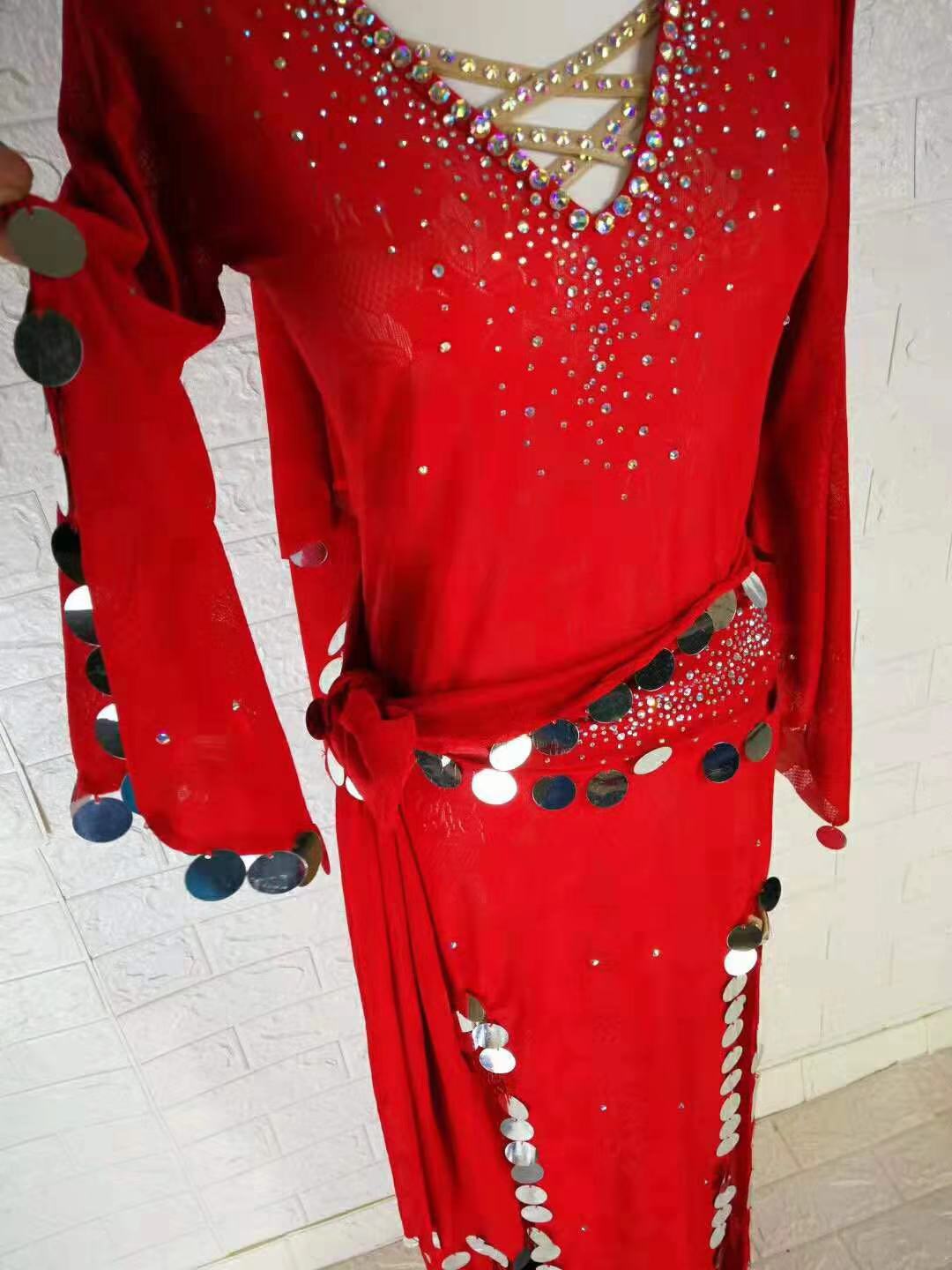 Vêtements de danse du ventre pour femmes, danse du ventre professionnelle, robe de performance, robe Baladi, robes financièrement, tenue 4 pièces