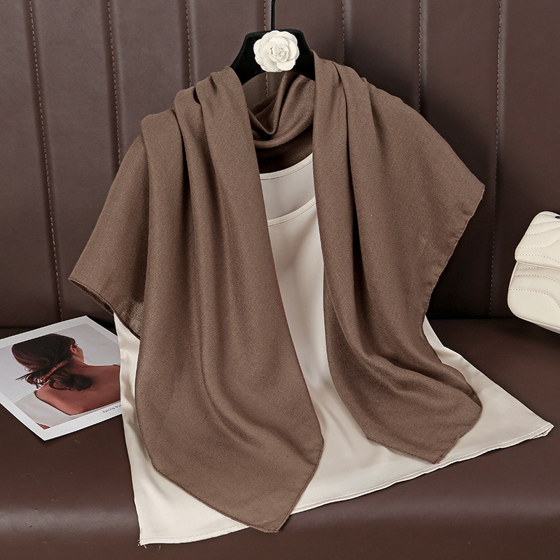 Châle Carré en Viscose de Coton pour Femme, Imprimé de Haute Qualité, Châles Doux, Hijab Musulman, 90x90cm