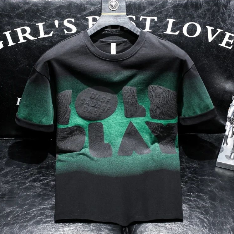 T-shirts pour hommes chemises Alphabet imprimé hauts noir chiné hommes T-shirt vêtements bon marché et haute qualité Harajuku mode vente en gros chaude