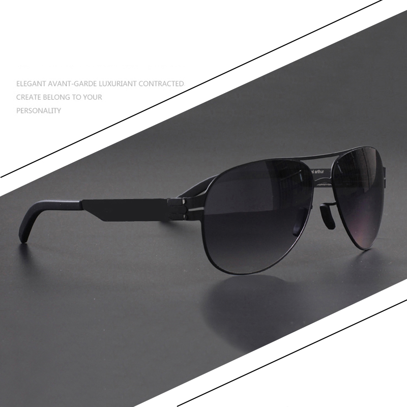 Lunettes de soleil aviateur de marque allemande de luxe pour hommes et femmes, ultralégères, sans vis, à la mode, en forme de grenouille