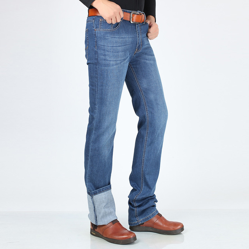 Jeans longs en denim pour hommes, pantalons d'affaires décontractés, pantalons masculins, haute qualité, printemps, automne, 120 cm