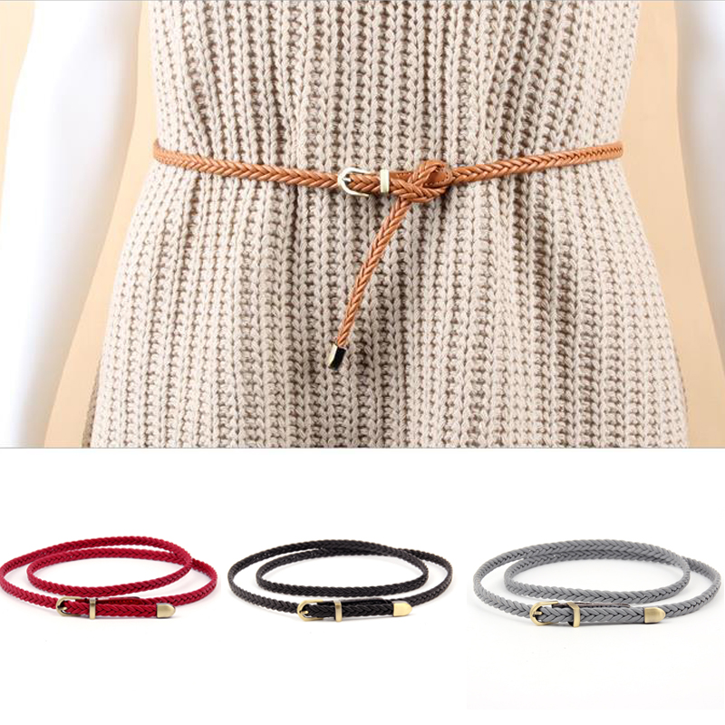 Ceinture fine rétro décontractée pour femme, ceinture décorative pour robe, chemise, vêtements, ULà la taille, environnement strucillac sans poinçonnage