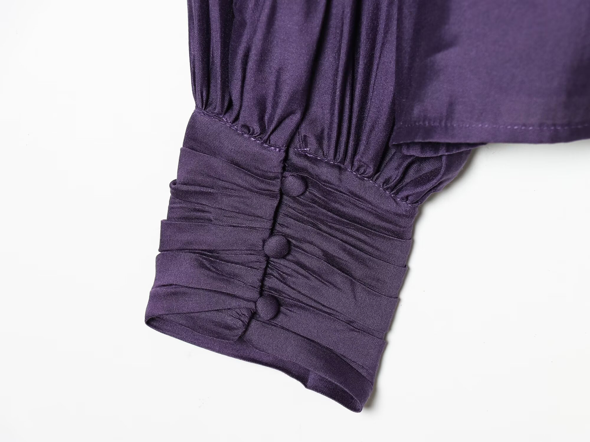 Nouveautés printemps : haut plissé à manches longues, col montant, style minimaliste, avec empiècements aux épaules, pour femme
