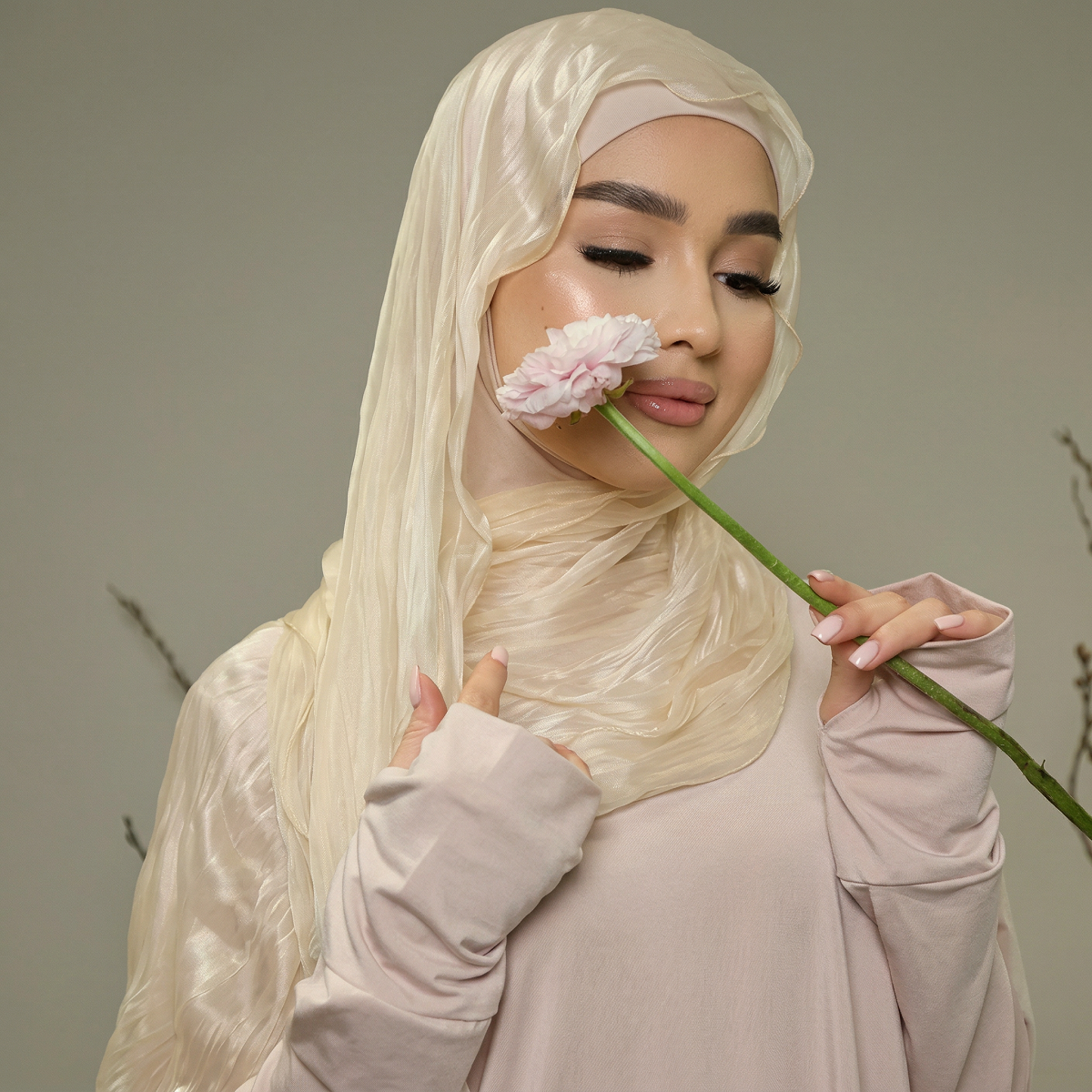 Voile de satin froissé pour femmes musulmanes, châle élégant en mousseline froissée, foulard, bandeau, Ramadan, été, fin, 180*50cm